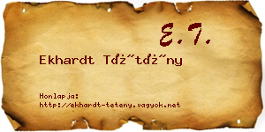Ekhardt Tétény névjegykártya
